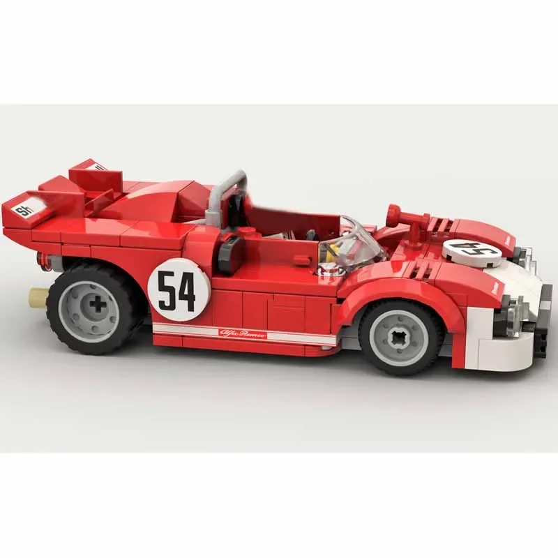 レーシングカーモデル、225ピース、子供への誕生日プレゼント、クリスマスプレゼント、組み立てブロック玩具moc-158576-f1に最適