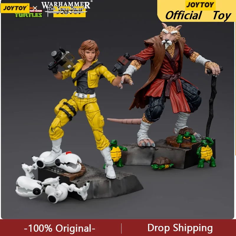 

Original JOYTOY Tmnt Splinter April O'Neil Action Figure 1/18 Teenage Mutant Ninja Turtles Collection Decora Customized Toy