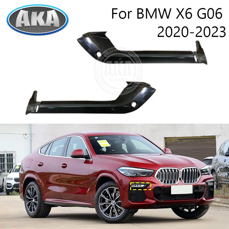 

Front Bumper Fog Lamp Cover Molding For BMW X6 G06 2020-2023 Gloss Black Trim 8092239 51118092240