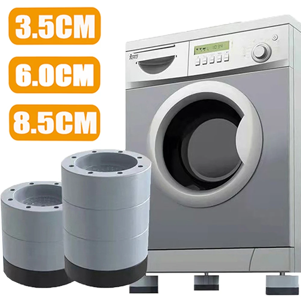 Universal FIXED Foot Pad ห้องน้ําเครื่องซักผ้าเท้า Pad Shock-proof ความสูงวงเล็บลื่นตู้เย็นฐานกรอบ