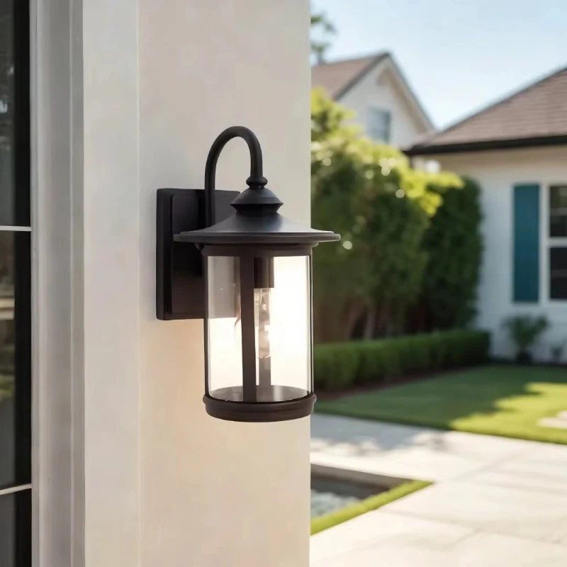 

Compact and durable outdoor incandescent wall lamp aluminum base waterproof cylindrical design 3000K