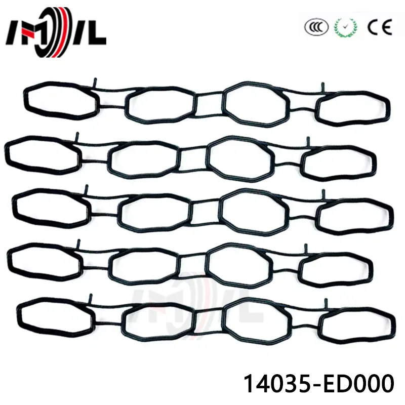 

1/5x Engine Intake Manifold Gasket Set For Nissan Sylphy X-Trail HR16 NV200 Tiida 1.6 Auto Accessories 14035-ED000 14036-EE000