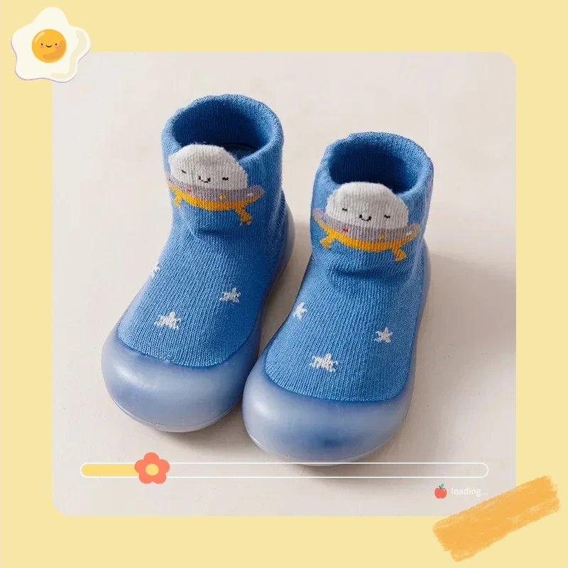 

Cute Baby Indoor Soft Bottom Breathable Toddler Socks Shoes 1 To 3 Years Old Spring And Autumn Cartoon Cute Mid-calf Socks Shoes