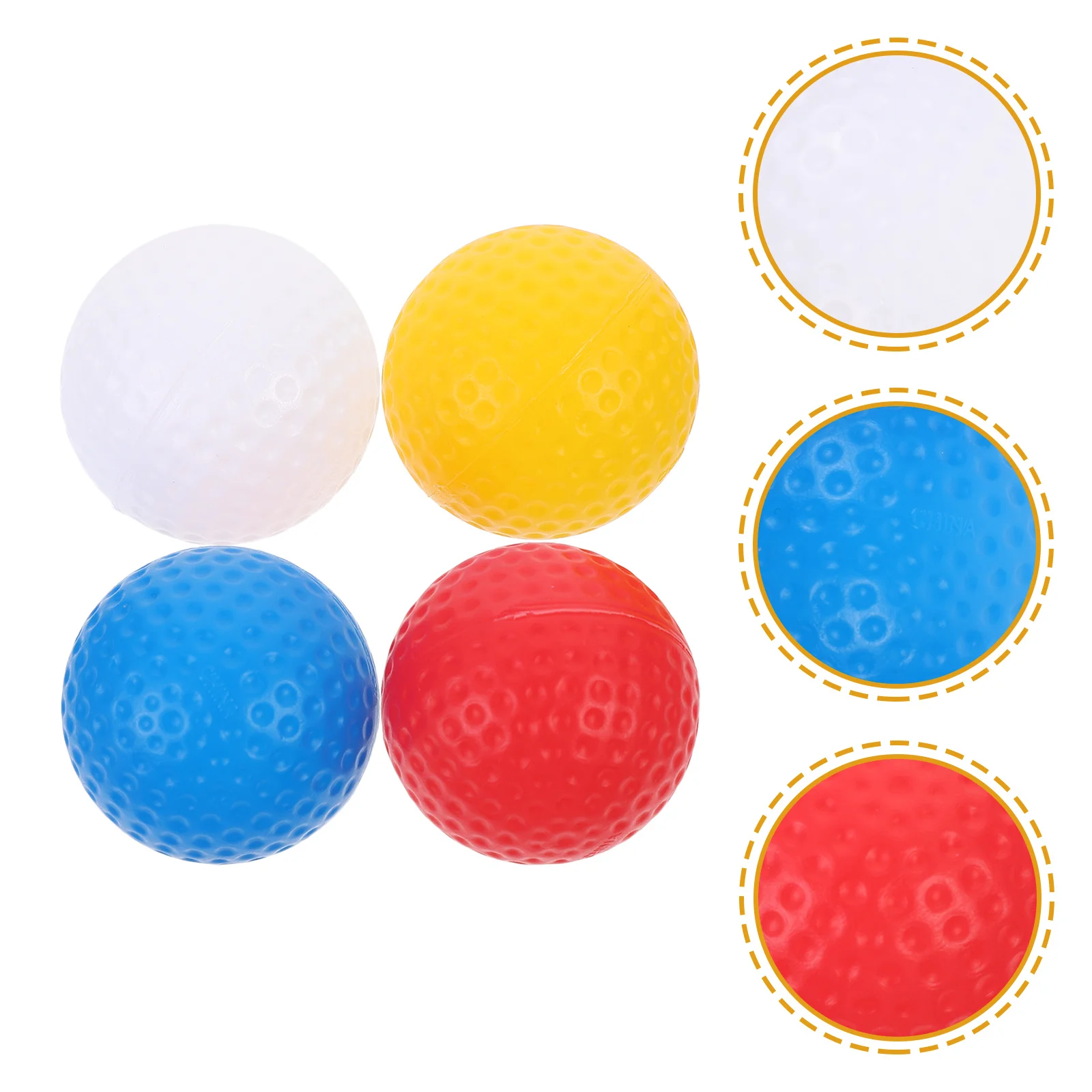 

16Pcs Small Colored Golf Balls Professional Training Balls for Home Stadium School Wear-Resistant Reusable Golfing Accessory