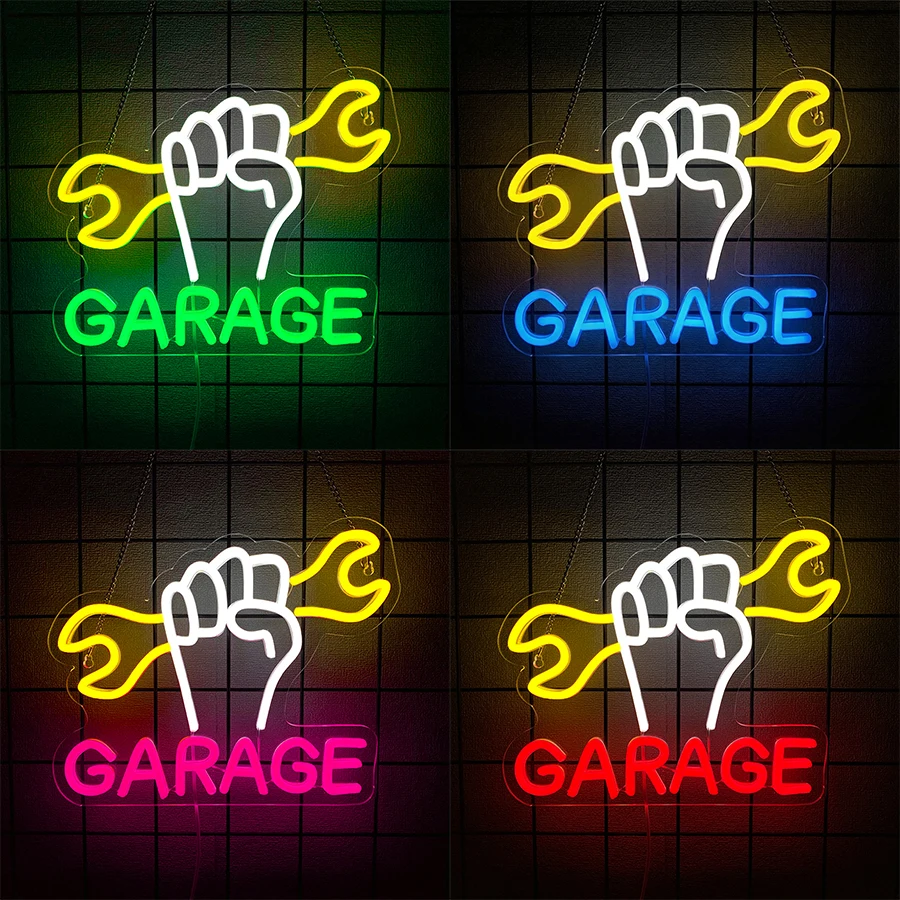 Auto Repair Shop Signs - Letrero de neón LED para garaje,