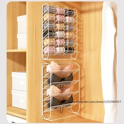 Storage Hanging Rack, Wall Mounted Bracket, No-Punch Wardrobe, Underwear and Sock Storage Rack, Dorm Room Hanging Racks