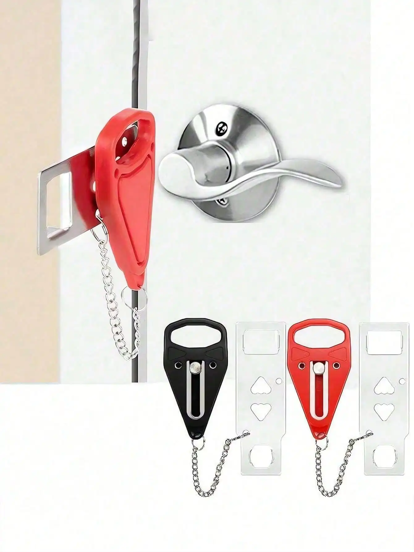 

1pc Travel Portable Door Lock Extra Security Lock, Hotel Safety Door Stop, No Drill Anti-Theft Lock