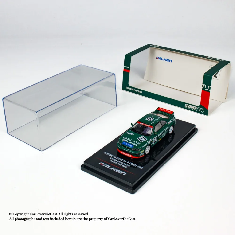 

INNO 1:64 NISSAN SKYLINE GT-R R33 # 32 PRINCE CHIBA FALKEN Модель автомобиля из литого под давлением сплава