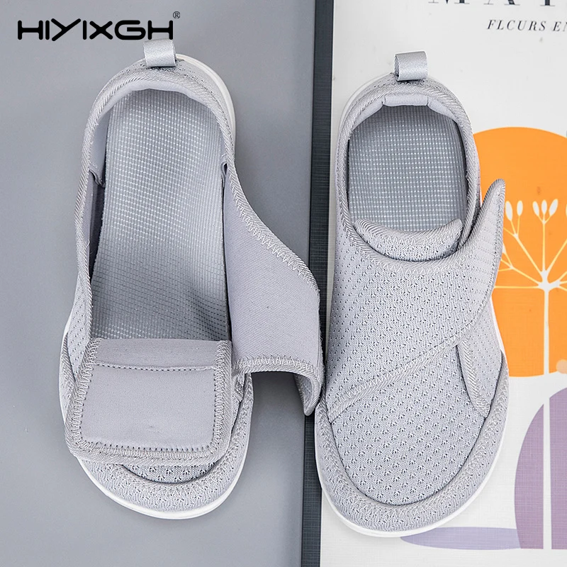 Open Shoes for Elderly Adjustable Diabetic Shoes Swollen Foot Fat Wide Hallux Valgus Bunion Orthopedics Thumb Eversion Men Women