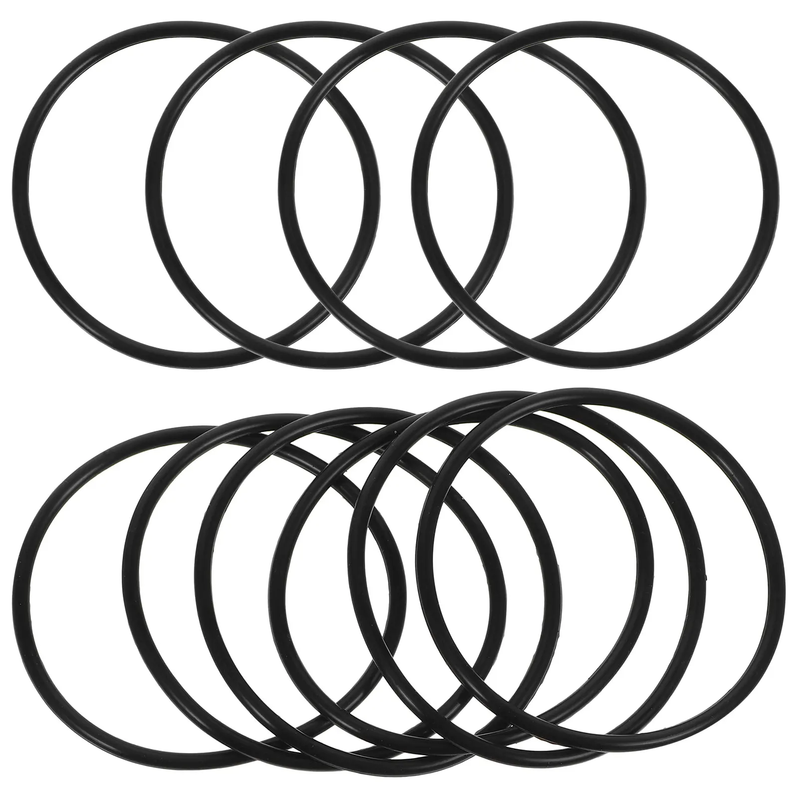 

10 Pcs Black Silicone Bracelets Elastic Wristbands for Party Music Festival Reusable Safe Comfortable Longtime Use Decorative