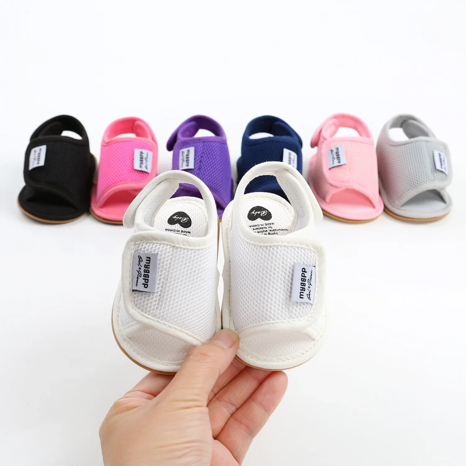 

Meckior Summer Baby Shoes Boys Girls Sandals Mesh First Walker Baby Beach Sandals Infant Shoes Anti-slip Soft Rubber Sole 0-18M