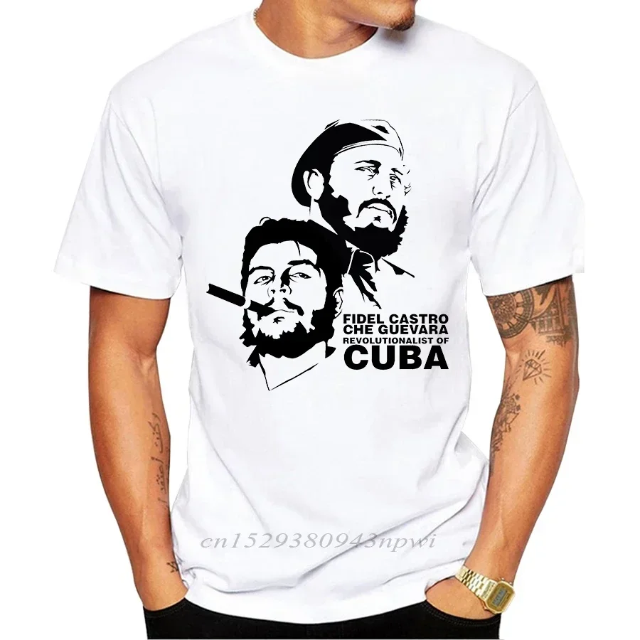 Short Sleeve Casual Tee Shirts Cool Design Tops 2024 Men New Fashion Che Guevara and Fidel Castro Printed 3D T-shirt