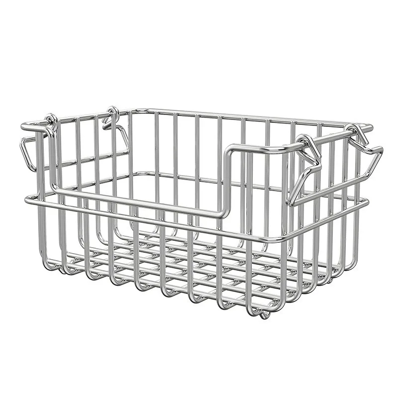 For 304 Stainless Steel Fruit Basket Kitchen Storage Rack Drain Basket Vegetable Basket Household Rack