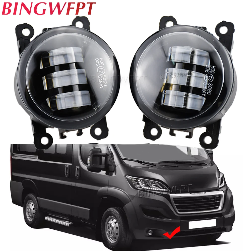 2X Car Styling LED Fog Light Lamp For Peugeot Boxer 290/295 2015 2016 2017 2018 2019 208 2014-2015 H11 12V Fog Lights DRL