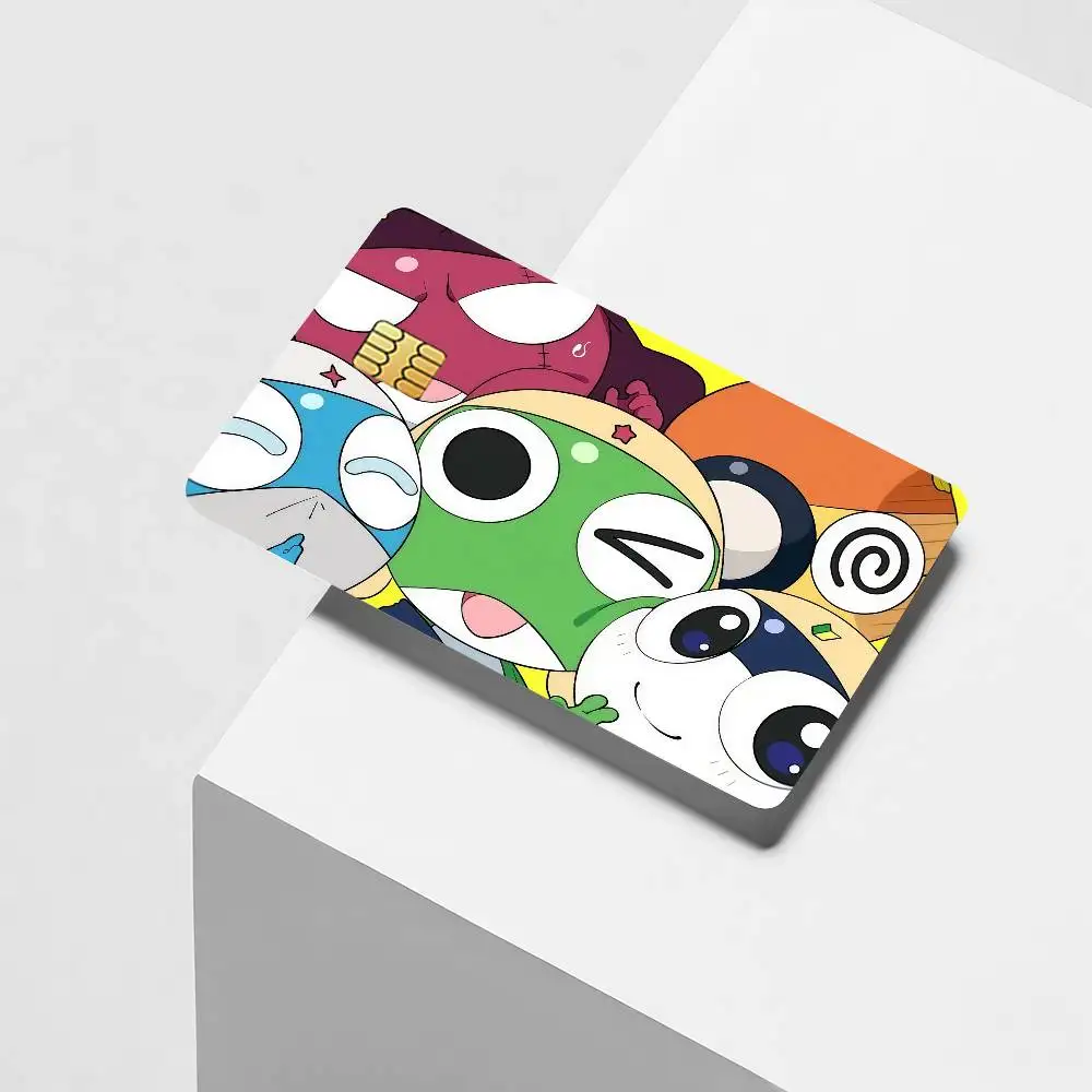 Cartoon k-Keroro Credit Card Decorative Card Stickers Suitable For Bank Cards Metro Transit Anti-scratch Gift 4PCS
