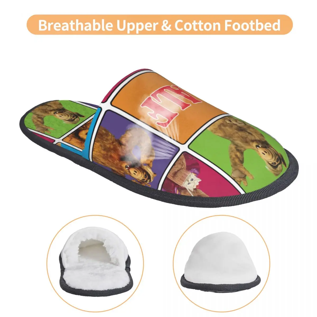 مخصص الغريبة الحياة شكل ALF ميمي كلية رغوة الذاكرة النعال النساء لينة الدافئة الخيال العلمي برنامج تلفزيوني شبشب منزل #3