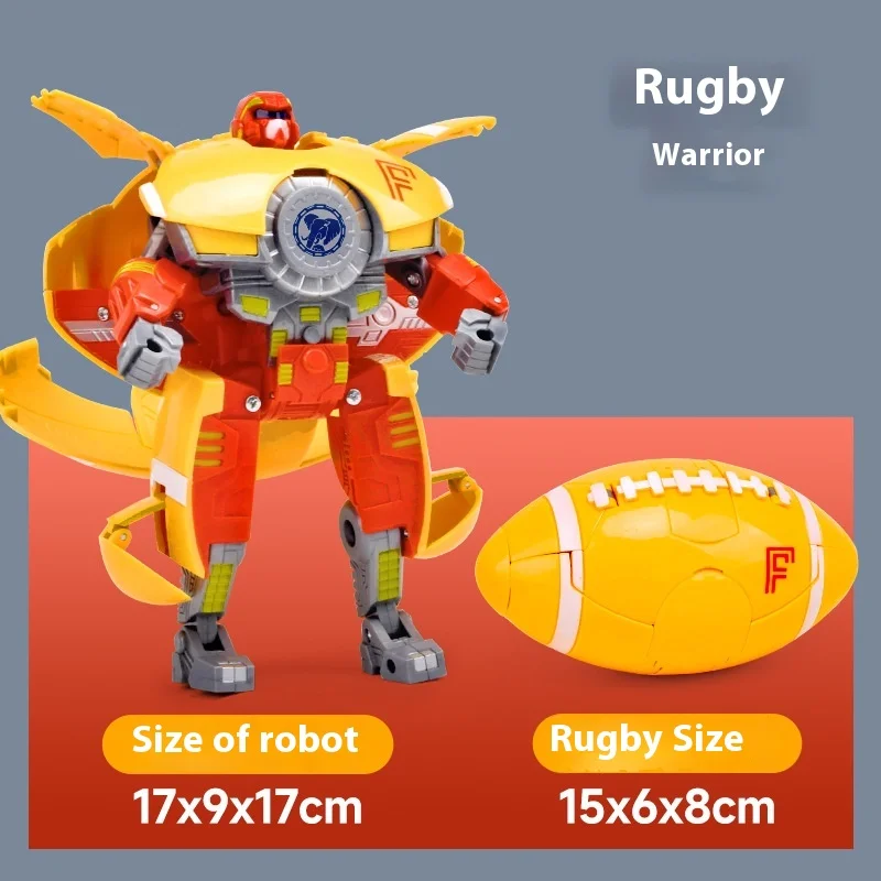 2025 Esplosioni Basket Trasformato Robot Calcio Trasformato Guerriero Rugby per Bambini Polizia Toy Boy Modello