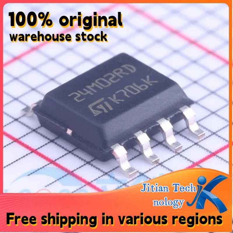 10PCS M24M02-DRMN6TP logo 24M02RD SOP-8 100% original inventory High-Quality Electronic Component