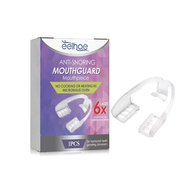 Transparente Anti-Ronco Sleeping Mouthguard, Silicone Anti-Wear, Protetor dos dentes, Almofada para mandíbula do sono noturno, Anti Ronco Bruxismo