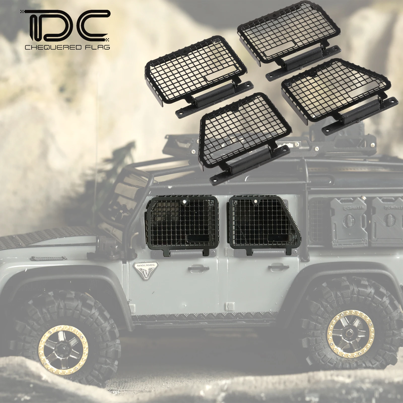 TRX-4M 디펜더 D90 D110 키트 1/18 TRX4M RC 자동차 업그레이드 부품, 시뮬레이션 보호 갑옷 장식 부품 액세서리