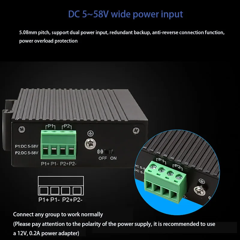 5-port الصناعية شبكة التبديل RJ-45 التبديل 10/100Mbps التوصيل والتشغيل RJ-45 محور الإنترنت الخائن صندوق السكك الحديدية نوع لعبة التبديل