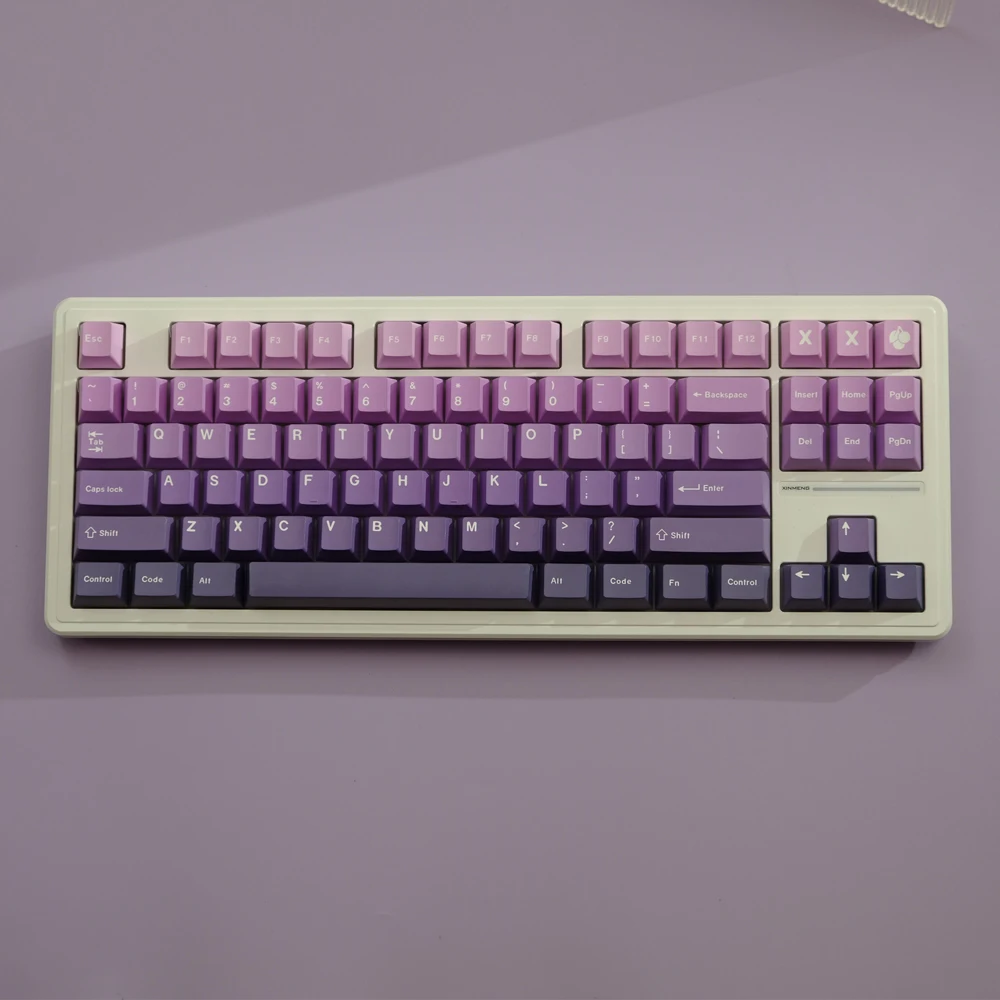 1 Satz lila Farbverlauf Tasten kappe Kirsch profil Tasten kappen pbt Farbstoff Sublimation Tasten kappe für mx Schalter mechanische Tastatur