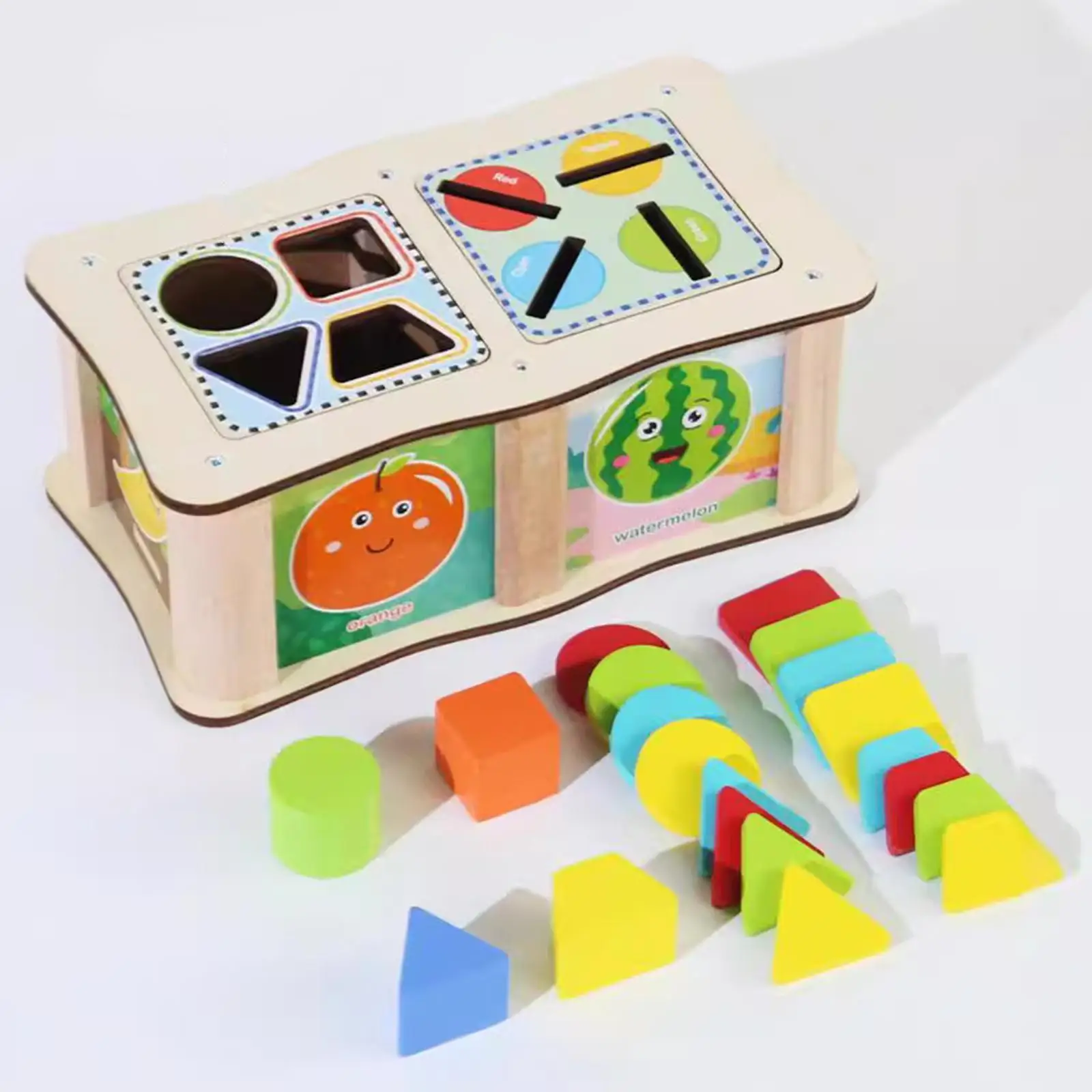 

Shape Sorter Toys Wooden Montessori Toy for Baby Boys Girls 3 4 5 Year Old