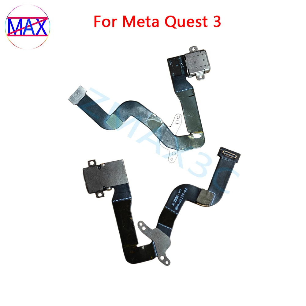 

Оригинальный б/у порт зарядки VR для гарнитуры Meta Quest 3, консоль Type-C, разъем для зарядки, гибкий кабель для Oculus Quest 3