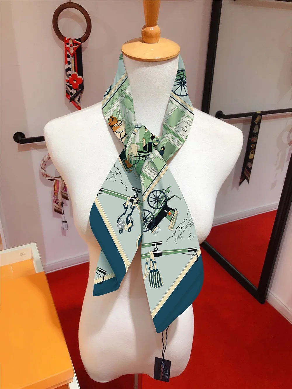 90*90cm Luxury Brand Silk Square Scarf Hijab Women Bandana Soft Scarves Neckerchief Ladies Hair Shawl Wrap Headband Modern
