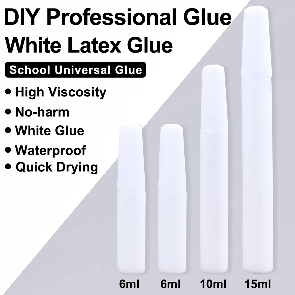 Pegamento blanco líquido, adhesivo de látex con Alcohol, papel textil, artesanía de madera y plástico, modelo en miniatura, encuadernación de libros de silicona escolar para niños