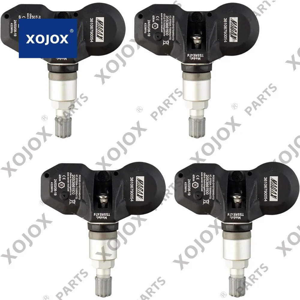 

XOJOX 4Pcs TPMS Tire Pressure Monitoring System Sensor 433 MHz OBD/Auto Re-learn Adaptation For BMW 550i GT XDrive 2011-2014 Min
