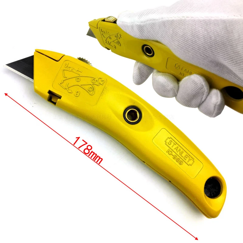 Stanley Heavy Art Knife Industrial Grade Wallpaper Safety Paper Box Opening Multifunctional Cable Cutting Automatic Knife