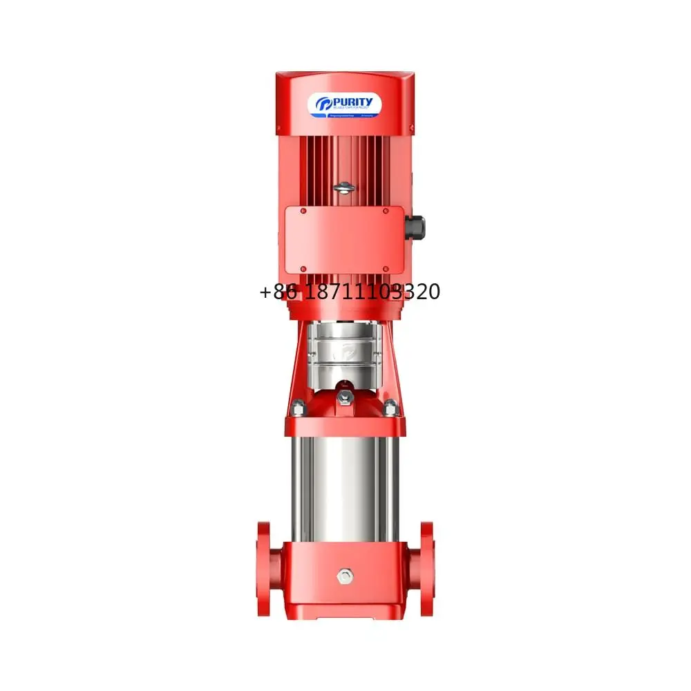 Multistage Water Pressure Boosting Pump 20 m,PV Vertical Inline Centrifugal Pump