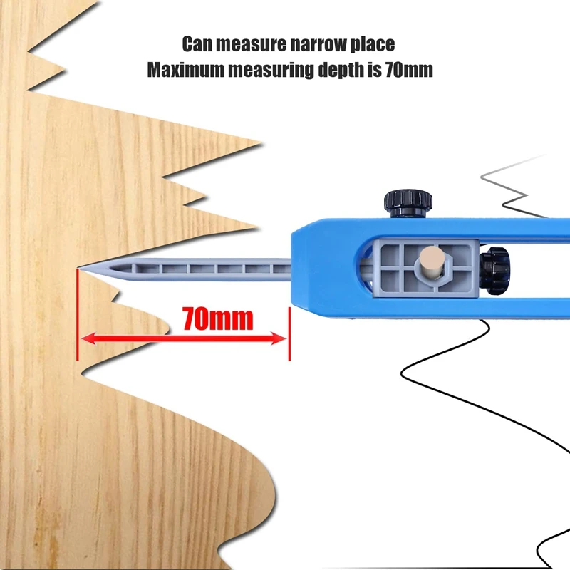 A81M Alat Pengukur Kontur Baru, Duplikator Bentuk Tidak Beraturan Pengukur Kontur dengan Kunci, Pengukur Bentuk Garis Besar