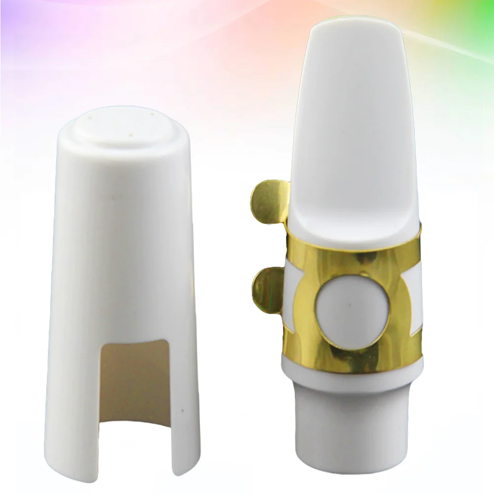 Replacement Resin Saxo Mouthpiece Alto Saxophone Head Musical Instrument Accessory(White)