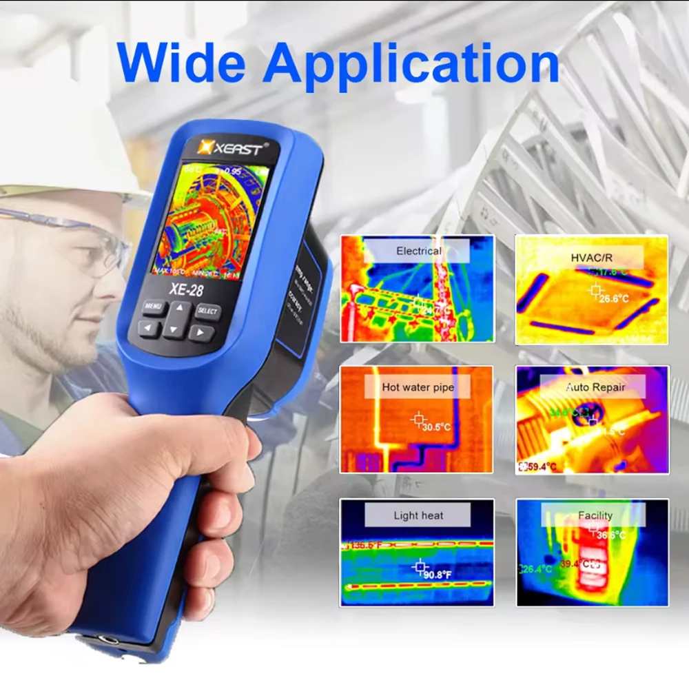 Thermal Imaging Cameras XE-28 2.4''TFT 320x240 Pixels Color LCD Display 60x60 IR Resolution Handheld Thermal Imager