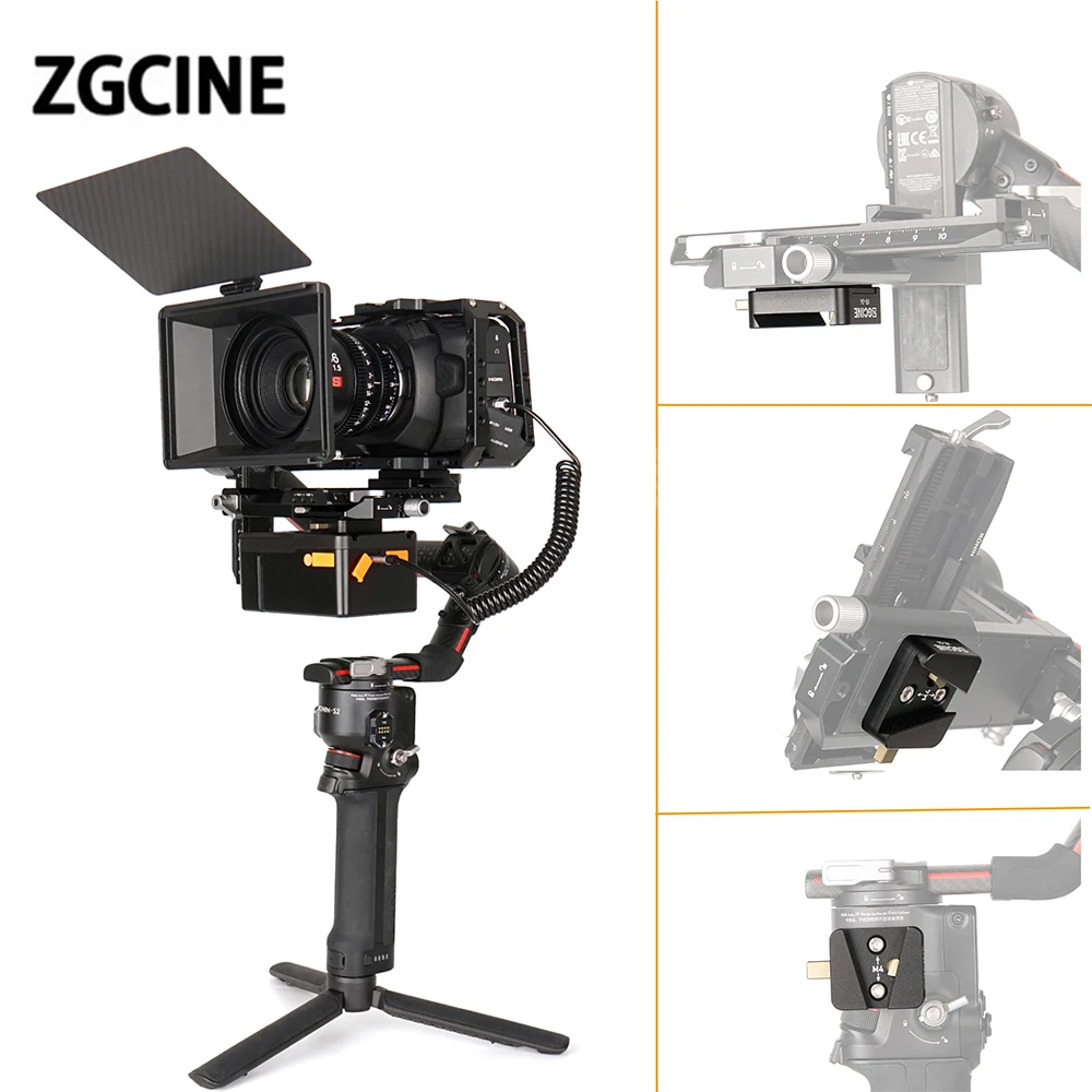 ZGCINE VR-04 Mini V MOUNT Plate For ronin S2/S3 Stabilizer V Mount battery V-Lock Plate Adapter