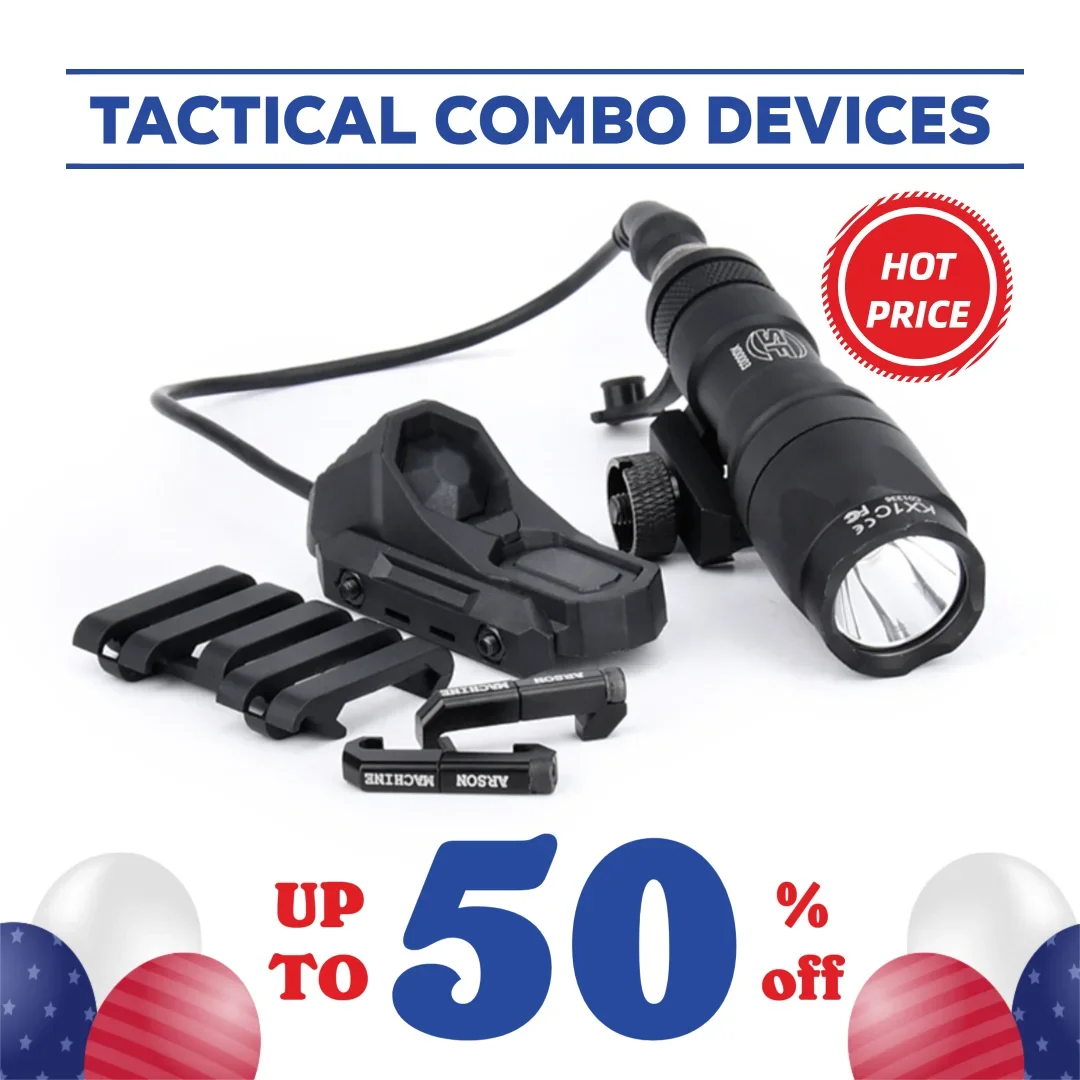 

Tactical Cable Clip Wire Guide System For SF M300 M600 Flashlight With AXON Dual Function Remote Pressure Switch Fit 20mm Rail