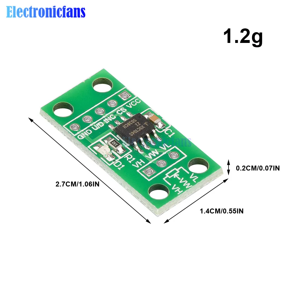 X9C103 DC3V-5V X9C103S DC5V-12V Digital Potentiometer Board Module 10K 100K Span Potentiometer Diy Kit Electronic PCB Board