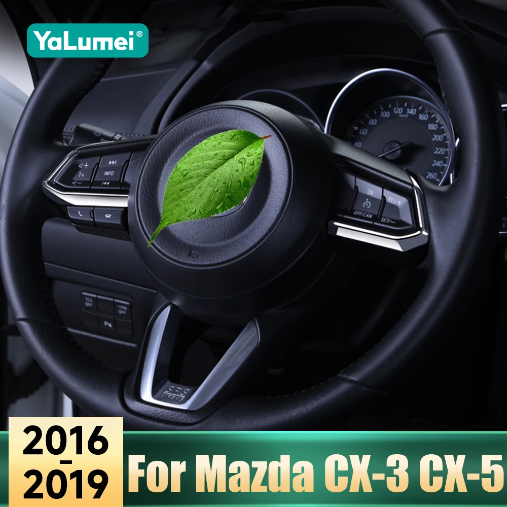 Für Mazda 2 Demio 3 6 CX-3 CX-5 CX-7 CX-9 Axela ATENZA 2017 2018 2019 Auto Lenkrad Panel Dekoration Abdeckung Pailletten Aufkleber