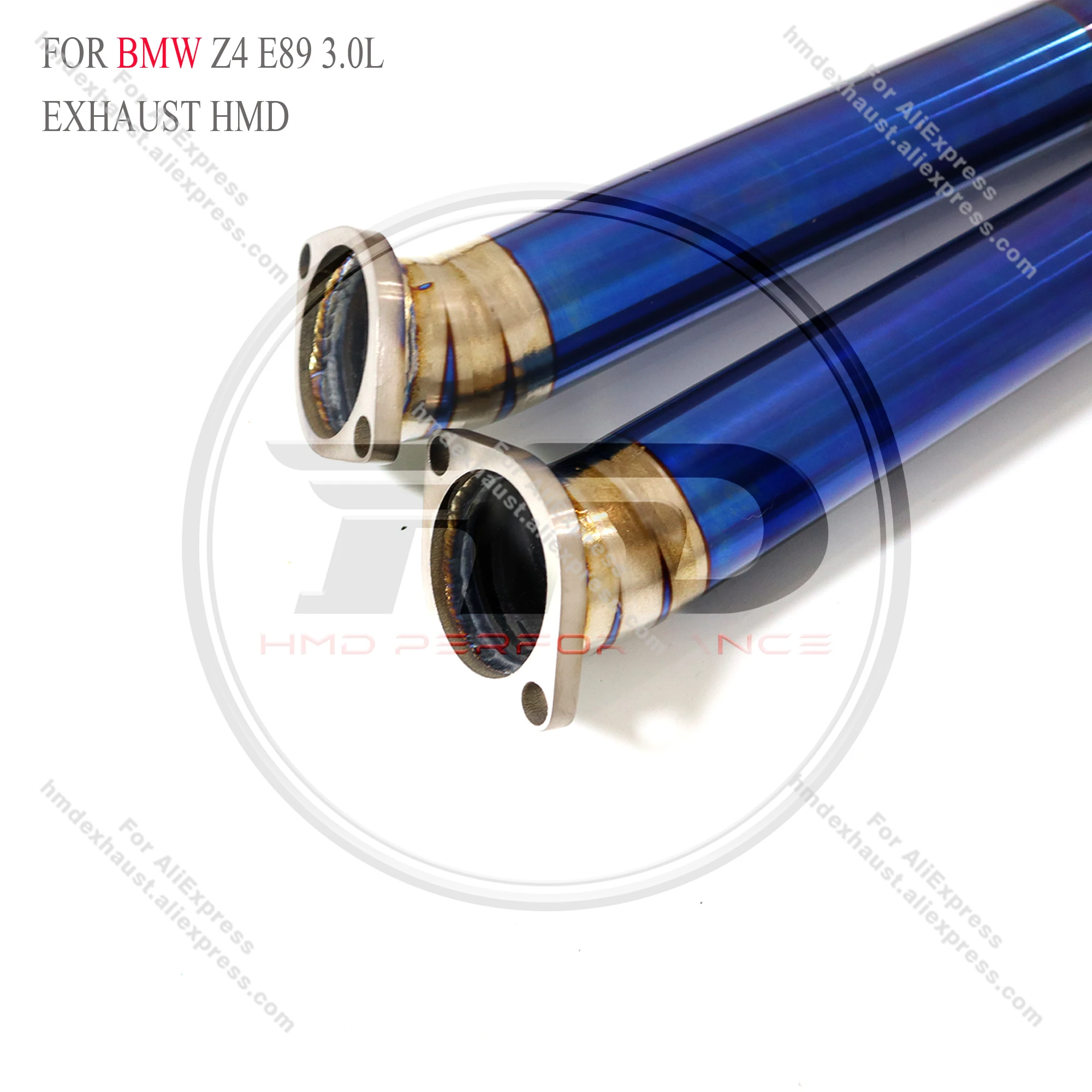 HMD العادم Catback لسيارات BMW Z4 E89 3.0L Ti كاتم الصوت نصائح X-tube أداء تصميم خبز أزرق زيادة قطر الأنبوب
