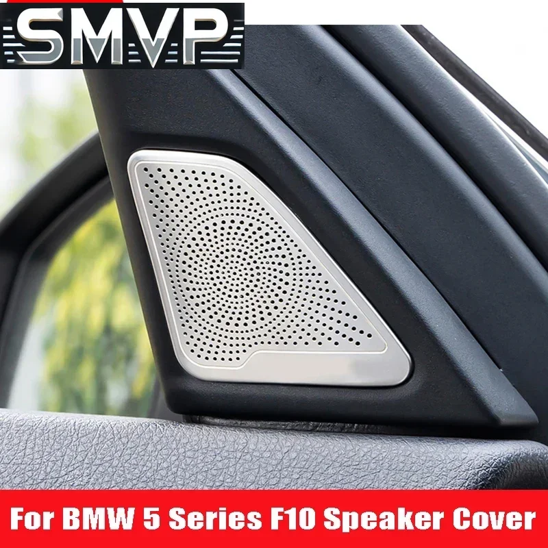 

Fit For Car Styling A-Pillar Speaker Cover Door Horn Cover Frame Sticker BMW 5 Series F10 Stainless Steel Trim Auto Accessories