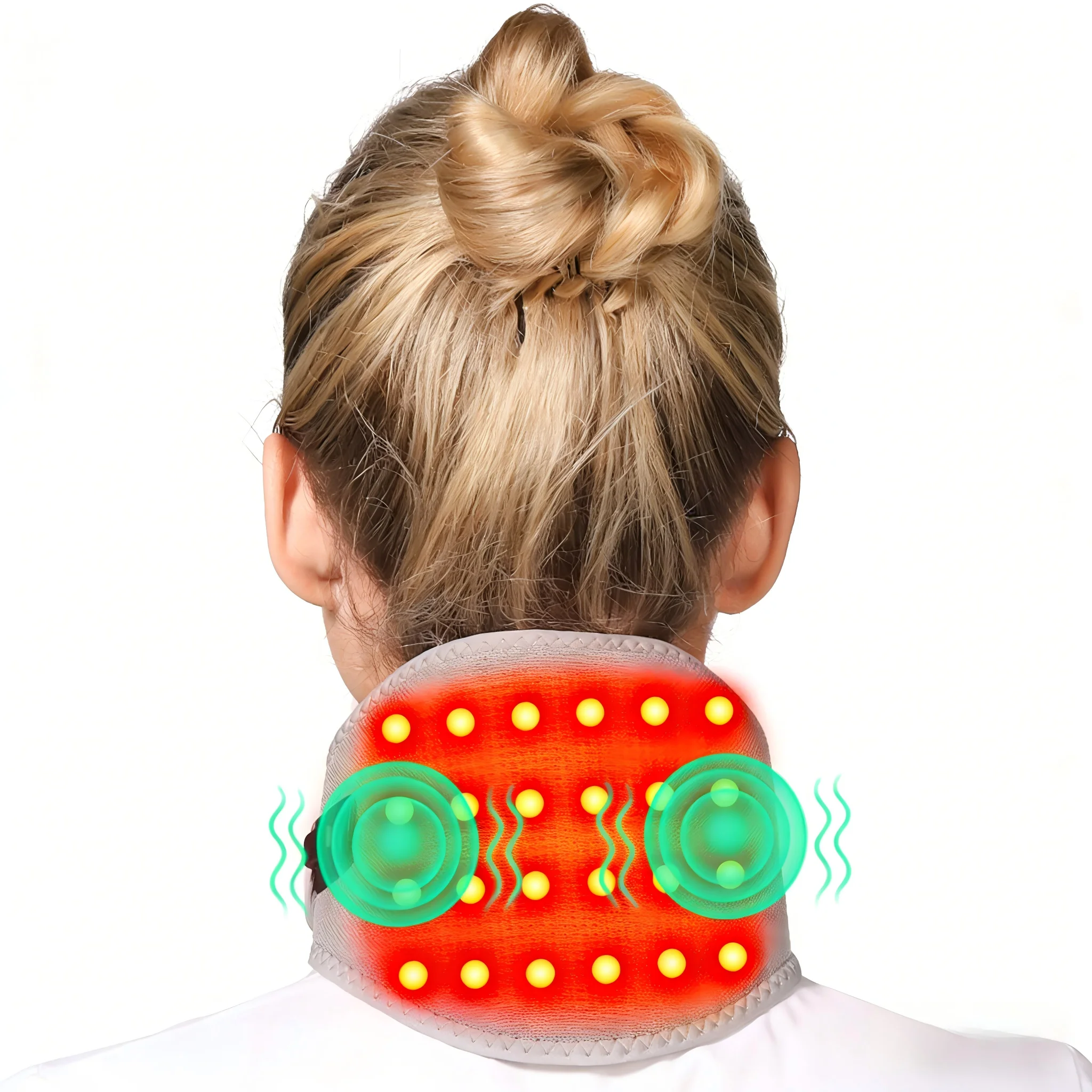 

Red Light Heating Neck Support with Vibration Massage Hot Compress Relieves Neck Pain Alleviates Cervical Spondylosis