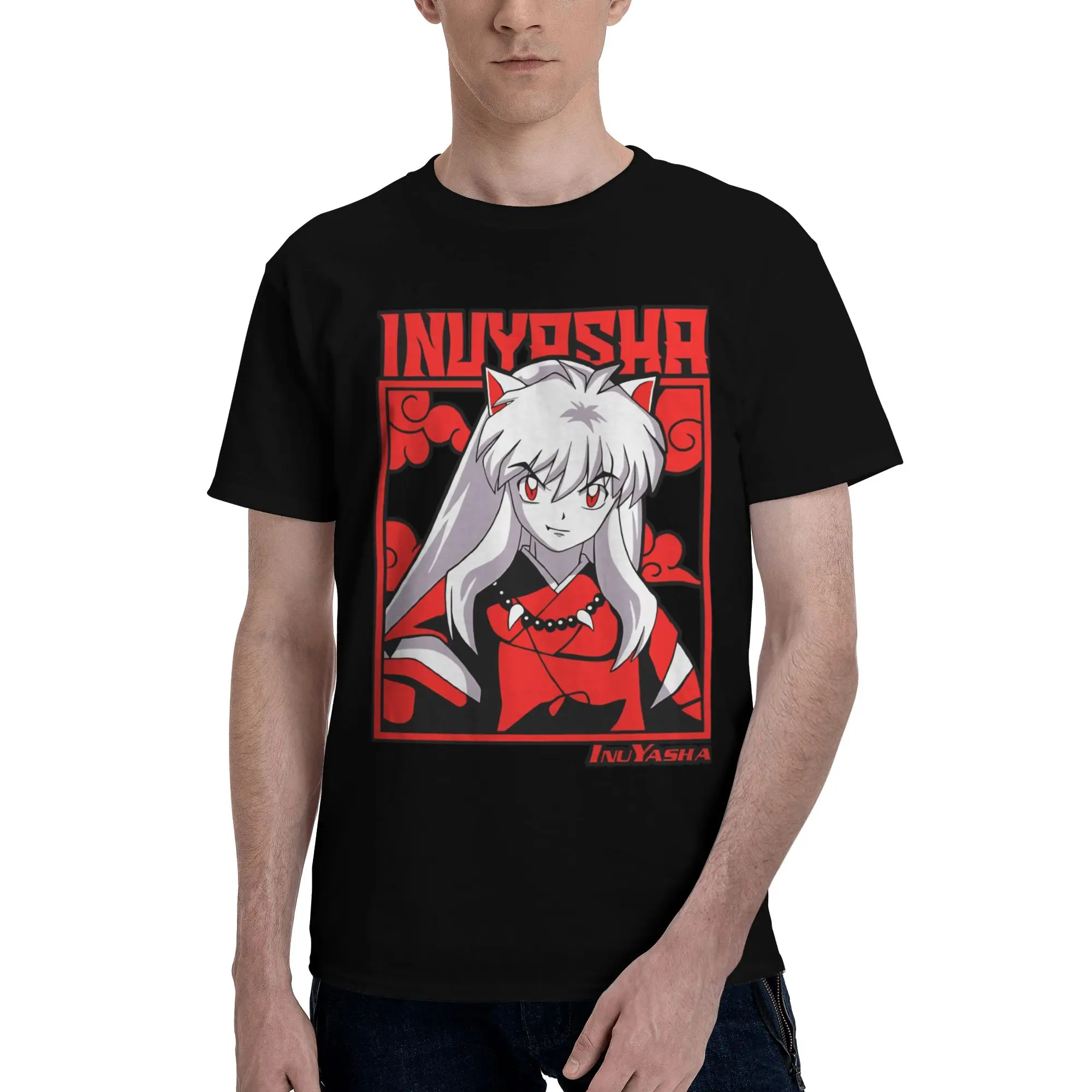 Copy of Fox samurai  Novelty Graphic 100% Cotton T-Shirt Bandai Inuyasha Tops Tees For Men