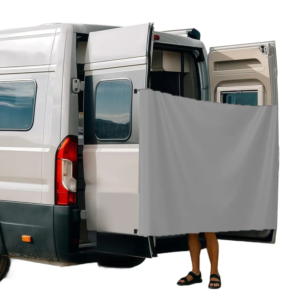 183*168cm Oxford Fabric RV Privacy Curtain: Waterproof  Dustproof Outdoor Shower Car Privacy Shades Cover Van Rear Door