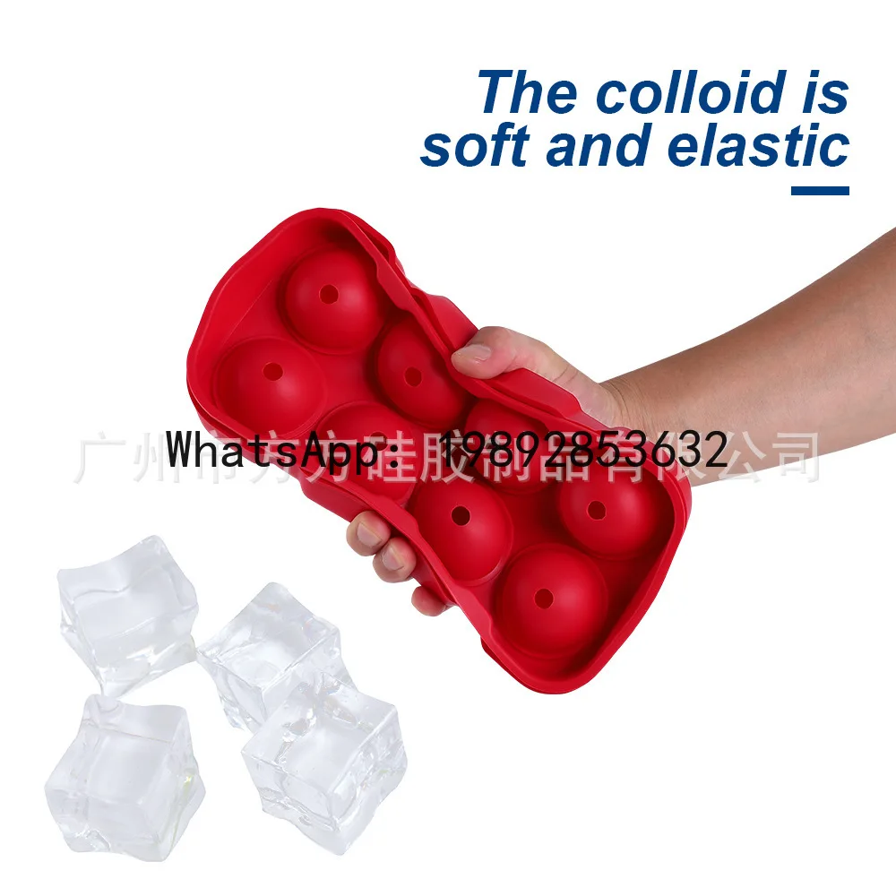 Whiskey Large Grid Ice Hockey Honeycomb Ice Box Round Square 6 Grid 8 Grid Silicone Ice  Mould