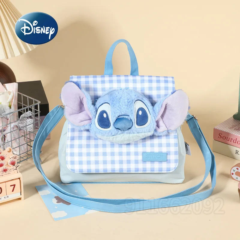 Disney New Plush Doll Backpack Luxury Brand Fashion Casual Women's Backpack Cartoon Plush Doll Women's Backpack High Quality