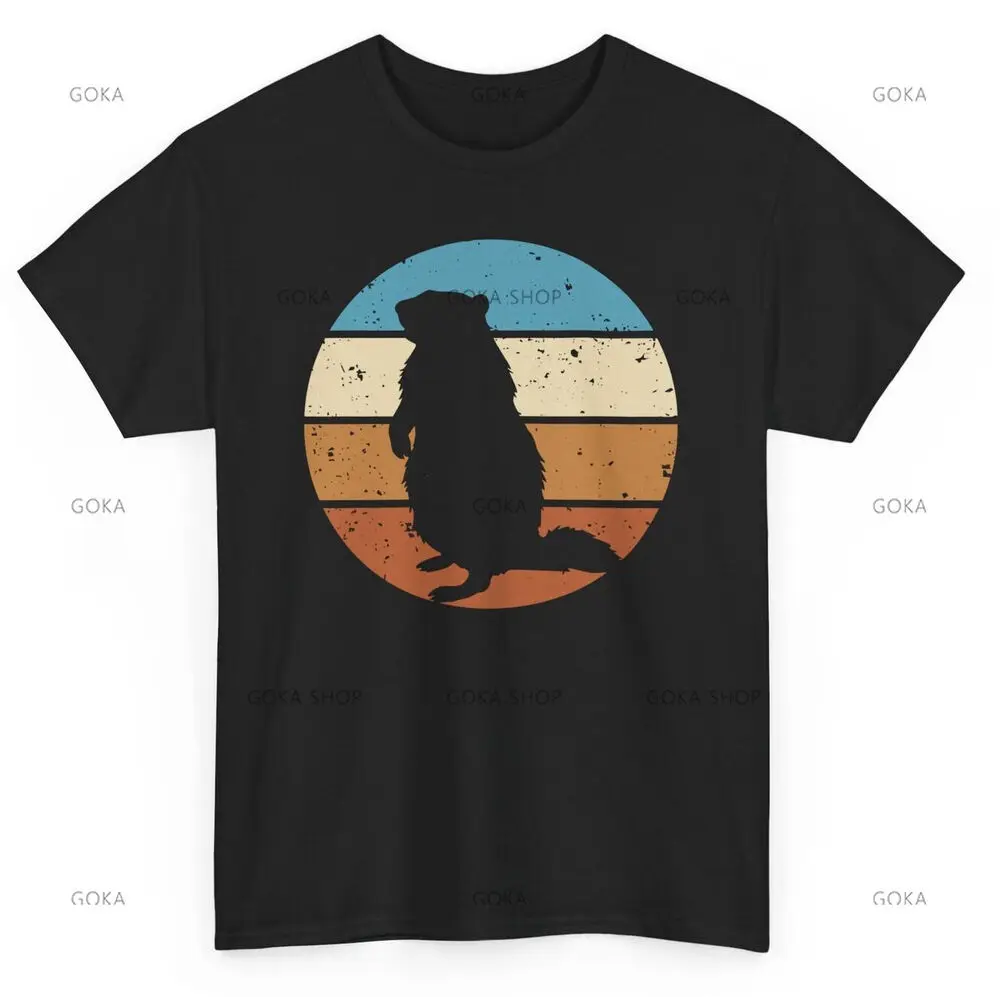 Wildlife Groundhog Graphic T Shirts Mens Clothing New in Tops & Tees Cotton Women Printed T-shirt Y2K Clothes Cute Funny Tshirt