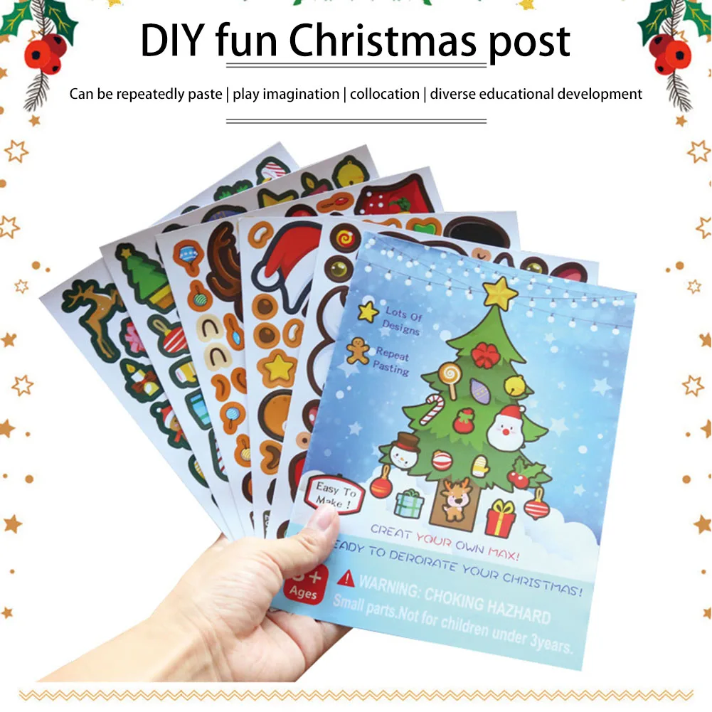 Christmas DIY Glass Stickers Pvc 1pcs Children s Cartoon Suitable For Sticking To Smooth Places Such As Windo Ws