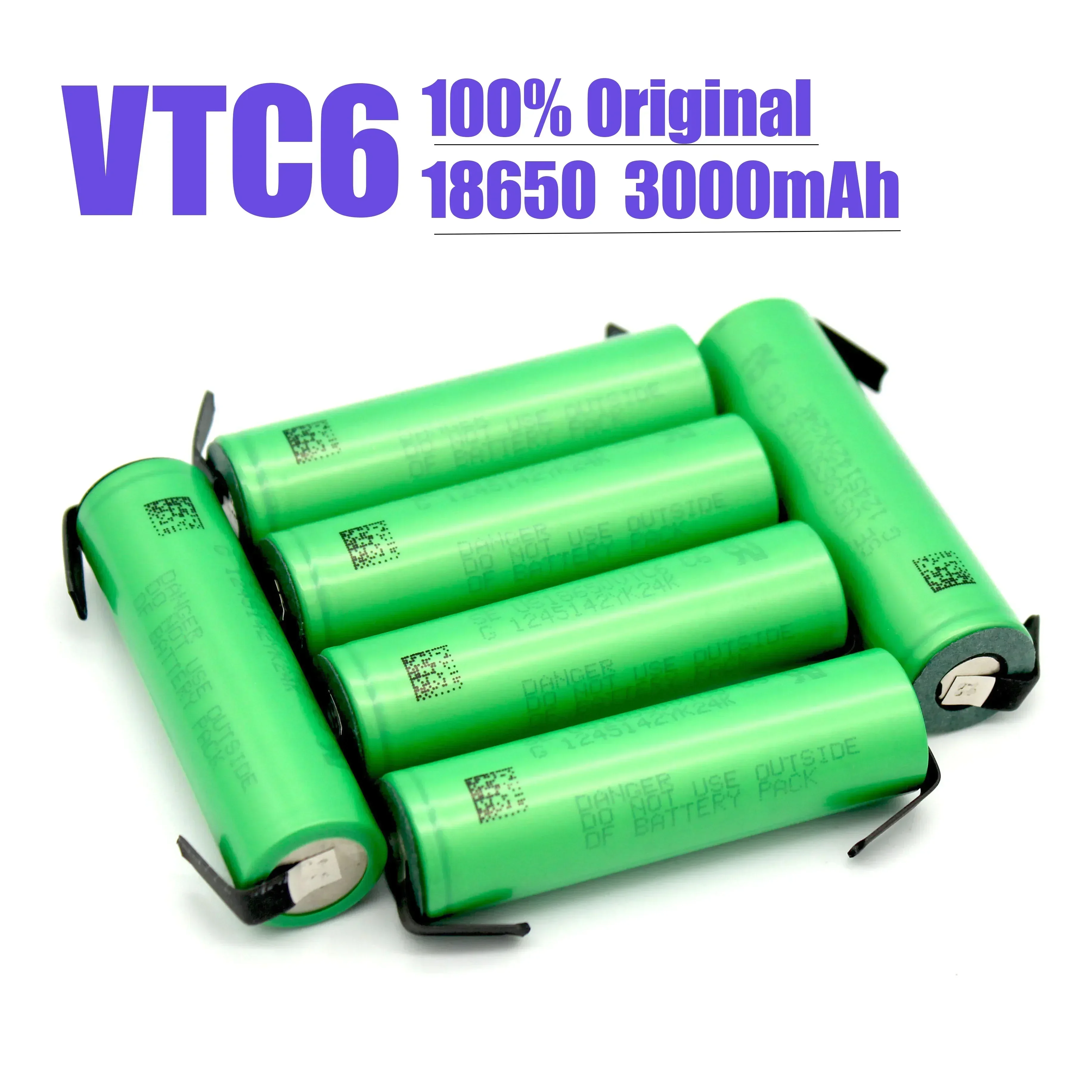 100%.Nowy oryginał.rechargeabie.VTC6.3.7V.3000mAh.Li-ion.bateria.18650 dla Sony.US18650.VTC6.30A zabawki latarka.narzędzia.